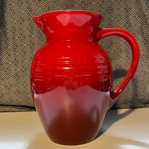 Le Creuset 9” red pitcher